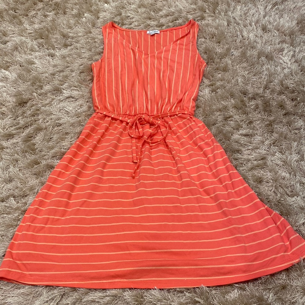 Love, Fire Stripe Summer Dress with Drawstring